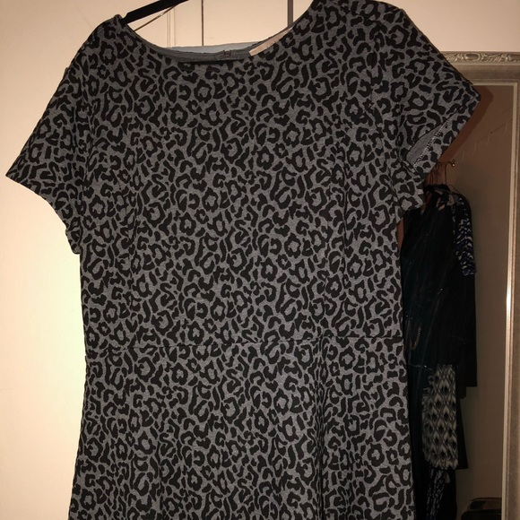 animal print knitted dress